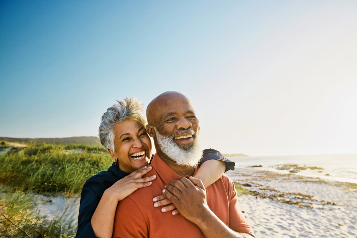 Happy couple at Beach
