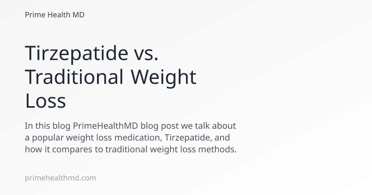 pronounce tirzepatide Tirzepatide vs. Traditional Weight Loss